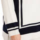 Persona by Marina Rinaldi Stretch Viscose Sweater Navy and White