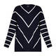 Persona by Marina Rinaldi Knitted Tunic Chevron Navy