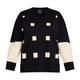 Persona by Marina Rinaldi V-Neck Sweater Cream and Black