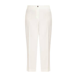 Persona by Marina Rinaldi Envers Satin Trousers White - Plus Size Collection