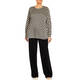 Marina Rinaldi Satin Geometric Shirt Black