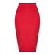 Marina Rinaldi red jersey stretch pencil SKIRT