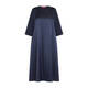 Marina Rinaldi Satin and Jersey Dress Navy 