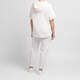Marina Rinaldi Lurex Trim Jersey Hoodie Cream
