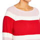 Marina Rinaldi Cotton Blend Stripe Sweater Pink