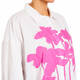 Marina Rinaldi Embroidered Graphic Print Cotton Shirt White and Pink
