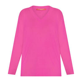 Marina Rinaldi V-Neck Sweater Fuchsia  - Plus Size Collection