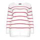 PERSONA BY MARINA RINALDI PURE COTTON stripe SWEATER with split sides