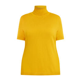 Marina Rinaldi Knitted Polo Neck Sweater Ochre - Plus Size Collection