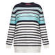 Marina Rinaldi Cotton Blend Stripe Sweater Navy 