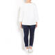 MARINA RINALDI SCOOP NECK TOP WHITE 