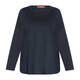 Marina Rinaldi Pure Cotton Long Sleeve T-Shirt Navy 