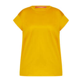 Marina Rinaldi Pure Cotton Long Sleeve T-Shirt Ochre  - Plus Size Collection