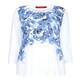 Marina Rinaldi china blue rose print top
