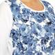 Marina Rinaldi china blue rose print top