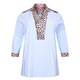 MARINA RINALDI TUNIC STRIPE TUNIC WITH LEOPARD TRIM