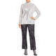 MARINA RINALDI SILVER SEQUIN POLO NECK TOP