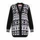 MARINA RINALDI SKI KNIT CARDIGAN BLACK AND WHITE 