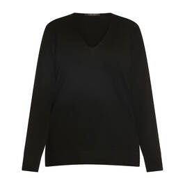Marina Rinaldi Virgin Merino Wool Knitted Sweater Black - Plus Size Collection