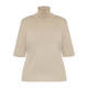 Marina Rinaldi Polo Neck Merino Wool Sweater Champagne