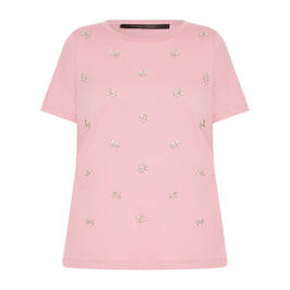 Marina Rinaldi Jewel Embellished T-Shirt Pink - Plus Size Collection