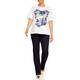 Marina Rinaldi Cotton Floral Print T-Shirt White