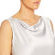 Marina Rinaldi Cowl Neck Top Optional Sleeve Silver