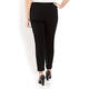 MARINA RINALDI PINSTRIPE TROUSER WITH TURN UP BLACK