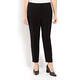 MARINA RINALDI PINSTRIPE TROUSER WITH TURN UP BLACK