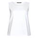 MARINA RINALDI SLEEVELESS COTTON JERSEY VEST WHITE 