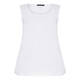 MARINA RINALDI ROUND NECK STRETCH JERSEY VEST WHITE