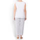 MARINA RINALDI ROUND NECK STRETCH JERSEY VEST WHITE