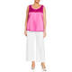 Marina Rinaldi Satin and Jersey Vest Fuchsia