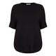 MARINA RINALDI VISCOSE TOP KIMONO SLEEVE BLACK