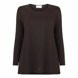 MARINA RINALDI LUREX TOP BLACK - Plus Size Collection
