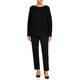 MARINA RINALDI BEADED SWEATER BLACK