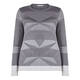 ELENA MIRO LUREX INTARSIA GEOMETRIC SWEATER GREY