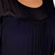 ELENA MIRO LONG GEORGETTE DRESS BLACK