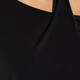 ELENA MIRO ASYMMETRIC COLD SHOULDER TUNIC BLACK