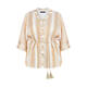 ELENA MIRO LINEN STRIPE SHIRT WITH BELT