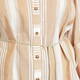 ELENA MIRO LINEN STRIPE SHIRT WITH BELT