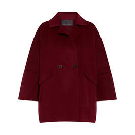 MARINA RINALDI DOUBLE FACE COAT BORDEAUX - Plus Size Collection