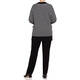 MARINA RINALDI CHECK INTARSIA CARDIGAN BLACK AND WHITE