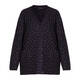 MARINA RINALDI RIBBED EMBELLISHED CARDIGAN NAVY