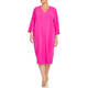 MARINA RINALDI TRIACETATE SHIFT DRESS FUCHIA
