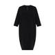 MARINA RINALDI TRIACETATE SHIFT DRESS BLACK 