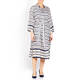 MARINA RINALDI ABSTRACT PRINT SHIRT DRESS SATIN