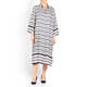 MARINA RINALDI ABSTRACT PRINT SHIRT DRESS SATIN
