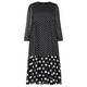 MARINA RINALDI SPOT PRINT CHIFFON DRESS