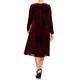 MARINA RINALDI DEVORÉ VELVET DRESS BORDEAUX